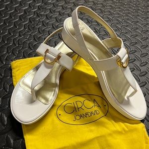 White platform sandals